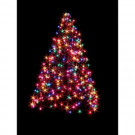 4 ft. Indoor/Outdoor Pre-Lit Incandescent Artificial Christmas Tree with Green Frame and 300 Multi-Color Lights
