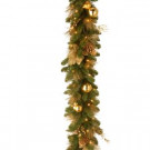 Decorative Collection 6 ft. Elegance Garland with Battery Operated Warm White LED Lights