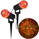 10.24 in. Projection Kaleidoscope LED RRY Light Stake (2-Pack)