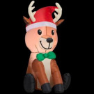 22.84 in. D x 23.62 in. W x 42.13 in. H Inflatable Outdoor Reindeer with Hat