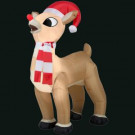 31.5 in. L x 19.68 in. W x 42.13 in. H Inflatable Standing Rudolph