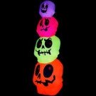 32.68 in. W x 32.68 in. D x 96.06 in. H Inflatable Neon Skulls Stack