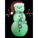34 in. W x 13.50 in. D x 50 in. H Color Changing Frosted Snowman