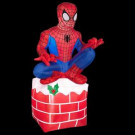 3.5 ft. LED Inflatable Outdoor Spider-Man Sitting on Chimney