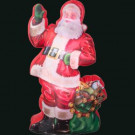 46.46 in. L x 29.53 in. W x 83.86 in. H Inflatable Photorealistic Illustrated Santa with Gift Bag