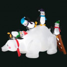 77.95 in. L x 35.04 in. W x 57.09 in. H Inflatable Polar Bear and Penguin