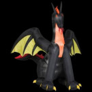 83.86 in. W x 72.84 in. D x 72.05 in. H Animated Inflatable Fire Dragon with Wings