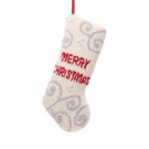 19 in. Polyester/Acrylic Hooked Christmas Stocking with Merry Christmas