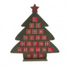 22 in. H Wooden Count Down Calender Tree with Drawer