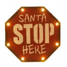 Marquee Santa STOP Sign