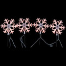 10 in. 48-Light Snowflake Pathway Lights (Set of 4)