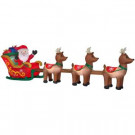 16 ft. Inflatable Airblown Santa in Sleigh with Reindeers