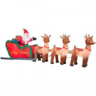 16 ft. W Inflatable Santa in Sleigh with Reindeers