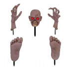 17 in. Zombie Ground Breaker with LED Illumination Including Head and Hands and Feet Set