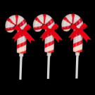 19 in. Frosted Candy Cane Pathway Marker (Pack of 3)