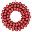 20 in. Shatterproof Ornament Wreath in Red