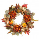 22 in. Artificial Harvest Wreath with Hydrangeas