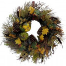 26 in. Artificial Harvest Wreath with Pinecones and Twigs