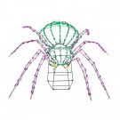 28 in. x 40 in. Green/Purple/Yellow LED Spider