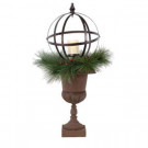 32 in. Christmas Porch Decor with LED Candle