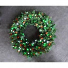 36 in. LED Pre-Lit Artificial Christmas Wreath with Micro-Style Red, Green and Pure White Lights