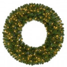 36 in. Pre-Lit Kingston Artificial Christmas Wreath with 150 Clear Lights