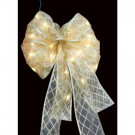 36-LED Ribbon Bow Tree Topper Gold