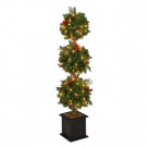 4 ft. Pre-Lit Winslow Fir Artificial Christmas Potted Tree with Clear Lights