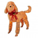 42 in. Brown Tinsel Lighted Dog