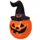 5 ft. Inflatable Outdoor Pumpkin with Witch Hat