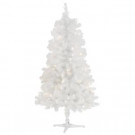 5 ft. Pre-Lit LED North Hill Spruce Artificial Christmas Tree with Warm White Lights