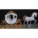 58 in. LED Warm White Carriage and 43 in. LED Warm White Horse