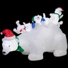 6 ft. Lighted Inflatable Polar Bear Scene