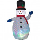 6.5 ft. Inflatable Airblown Color Flash Snowman with Red and White Scarf (RGB)