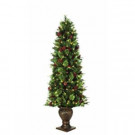 6.5 ft. Pre-Lit Potted Artificial Christmas Tree