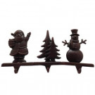 7 in. Pig Iron Christmas Tree, Santa and Snowman Stocking Holders (Assorted)