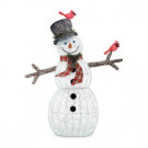 72IN 240L LED ACRYLIC SNOWMAN WITH 2 RED BIRDS