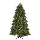 7.5 ft. Pre-Lit LED Bristol Spruce Quick Set Artificial Christmas Tree with Warm White Lights