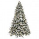7.5 ft. Pre-Lit LED Flocked Mixed Pine Tree with 500 Warm White Lights