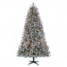 7.5 ft. Pre-Lit LED Lexington Quick Set Artificial Christmas Tree with Warm White Lights and Pinecones