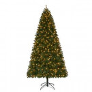 9 ft. Pre-Lit LED Wesley Spruce Artificial Christmas Tree with Color Changing Lights