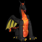 9 ft. Projection Inflatable Fire and Ice Dragon with Animated Wings