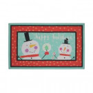 Celebrates Snowman 18 in. x 30 in. Recycled Rubber Holiday Mat