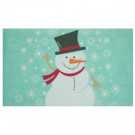Elegant Entry Waving Snowman 18 in. x 30 in. Holiday Door Mat