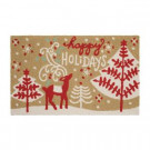 Holiday Woods in Winter 18 in. x 30 in. Handhooked Holiday Rug