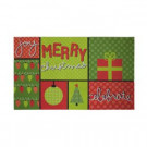 Merriest Christmas 18 in. x 30 in. Recycled Rubber Holiday Mat