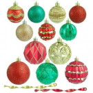 Red, Green and Gold Shatterproof Christmas Ornament Assortment (100-Pack)