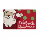 Santa Celebrates 18 in. x 30 in. Handhooked Holiday Rug