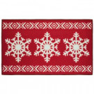 Snowflake Sweater 18 in. x 30 in. Printed Holiday Mat
