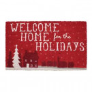 Welcome Home Holidays 18 in. x 30 in. Coir Holiday Mat